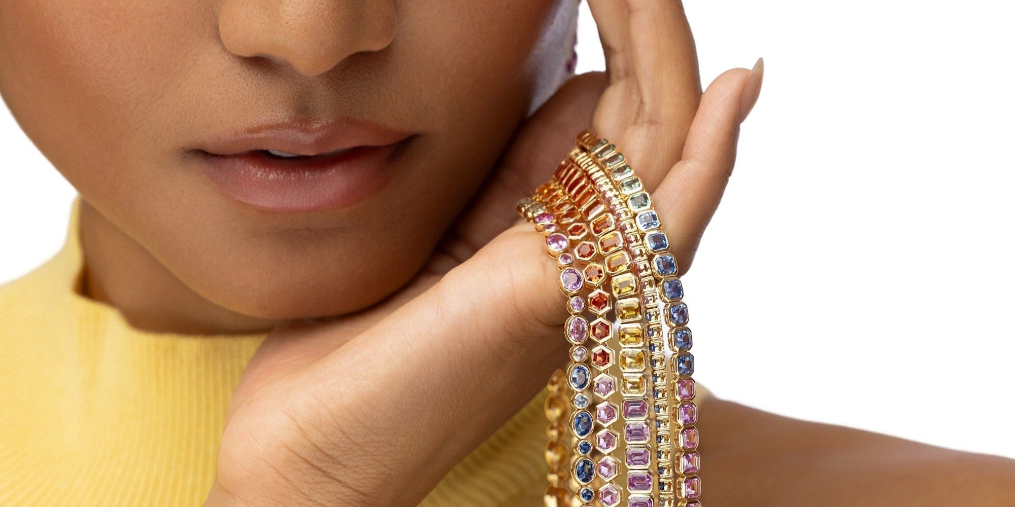 Discover the vibrant world of colorful sapphires with Elyzian. From pink and orange to blue, green, and beyond, explore summer’s juiciest gems and how to style them.