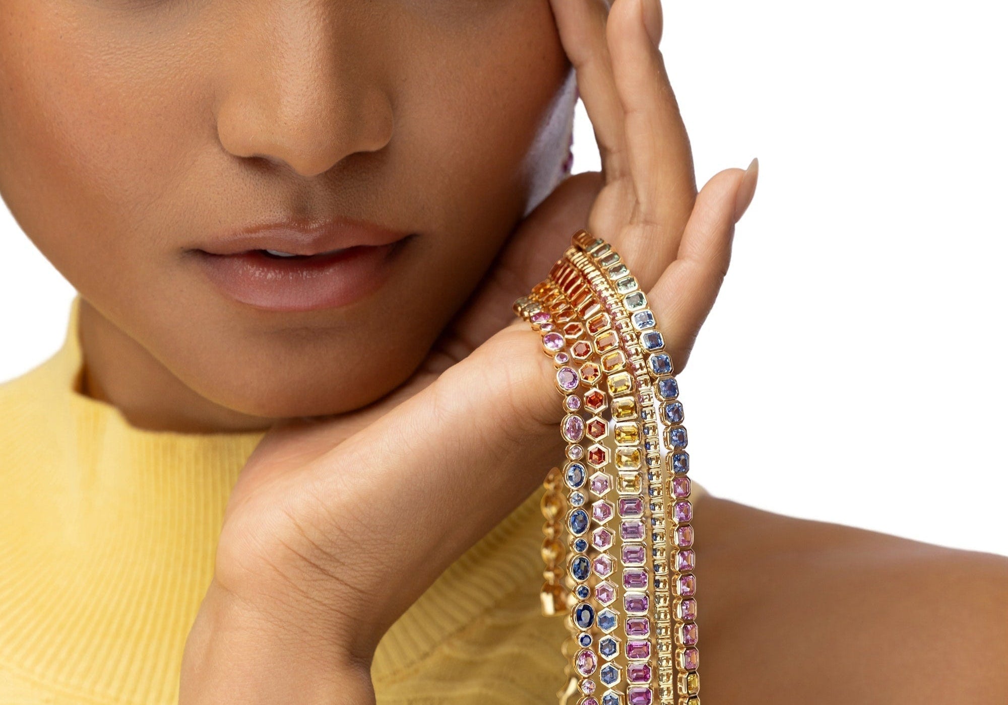 Discover the vibrant world of colorful sapphires with Elyzian. From pink and orange to blue, green, and beyond, explore summer’s juiciest gems and how to style them.