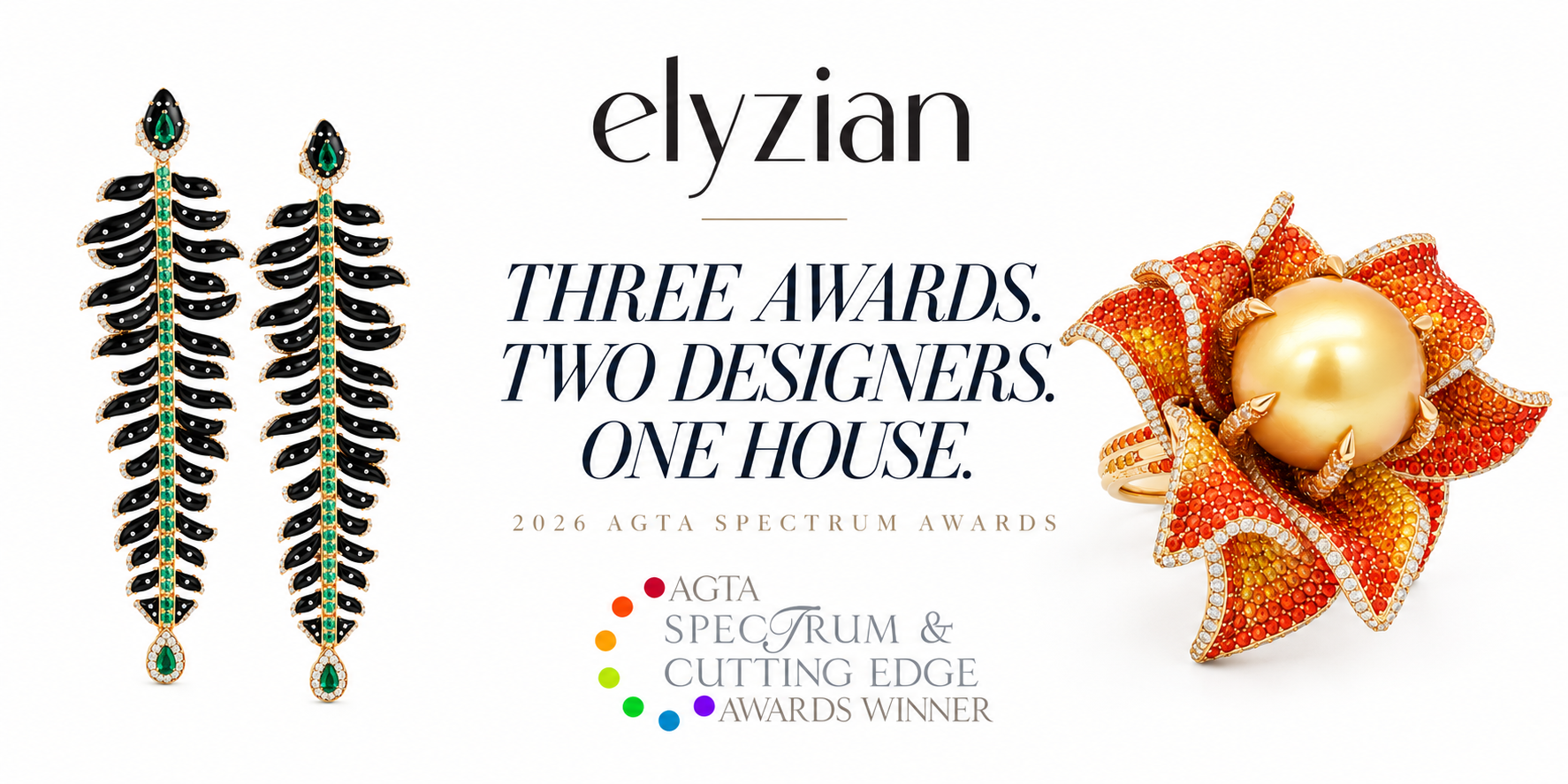 Elyzian Fine Jewelry Wins Three 2026 AGTA Spectrum Awards, Celebrating Two Generations of Award-Winning Design