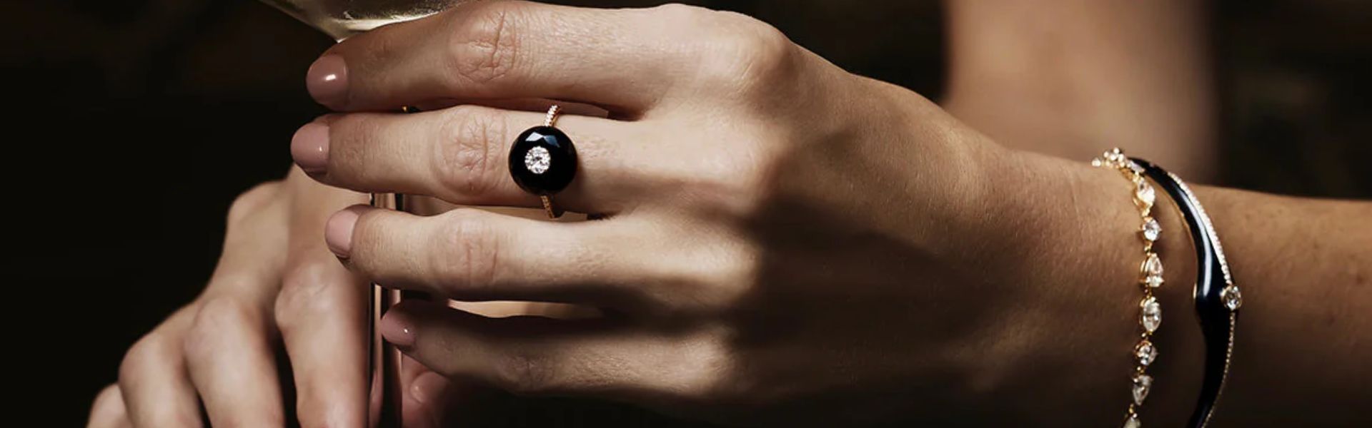 onyx ring and bracelets
