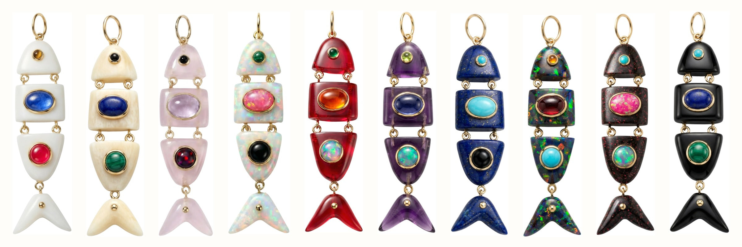 Poisson Gemstone Charm for the Oceans