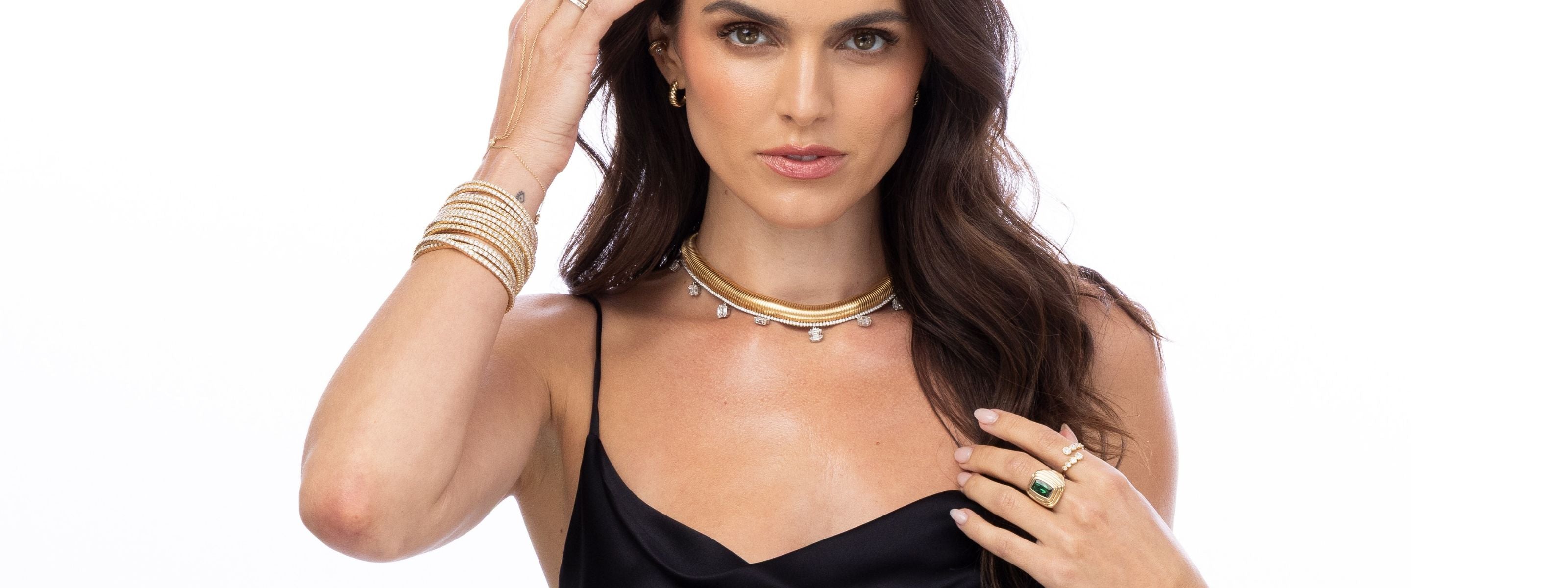 red and green rings and necklace