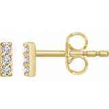 .025ct Diamond Bar Single Stud Earring