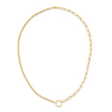 17 Inch Dual Link Gold Chain Necklace