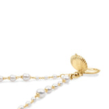 31pcs Rose Pearl Strand with Gold and Diamond Clasp