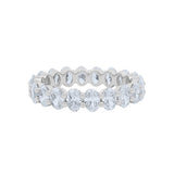 3ct Lab-Grown Oval Diamond Eternity Band in 14K White Gold by Elyzian
