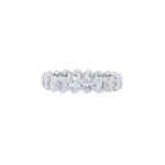 3ct Lab-Grown Oval Diamond Eternity Band in 14K White Gold by Elyzian