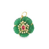 Verdant Flame - Fleur de Charme Pendant