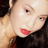 Deco Style Black Onyx & Emerald Hexagonal Earrings in 14K Gold