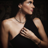 Black Onyx and Mixed Shaped Emerald Teardrop Earrings