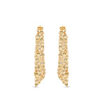Statement 14K yellow gold earrings featuring hand-selected yellow sapphires and brilliant diamonds, radiating warmth and elegance inspired by the golden glow of sunlight.