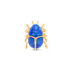 Front Angle Australian Blue Opal Scarab Ring