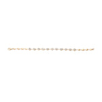 Elegant 14K yellow gold bracelet featuring 1.88ct of bezel-set mixed-shape diamonds, offering a refined and modern silhouette in a classic 7-inch length.