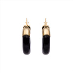 Sleek and modern 14K yellow gold earring featuring a bold black onyx accent, with a total weight of 4.86g—perfect for a refined, minimalist look.