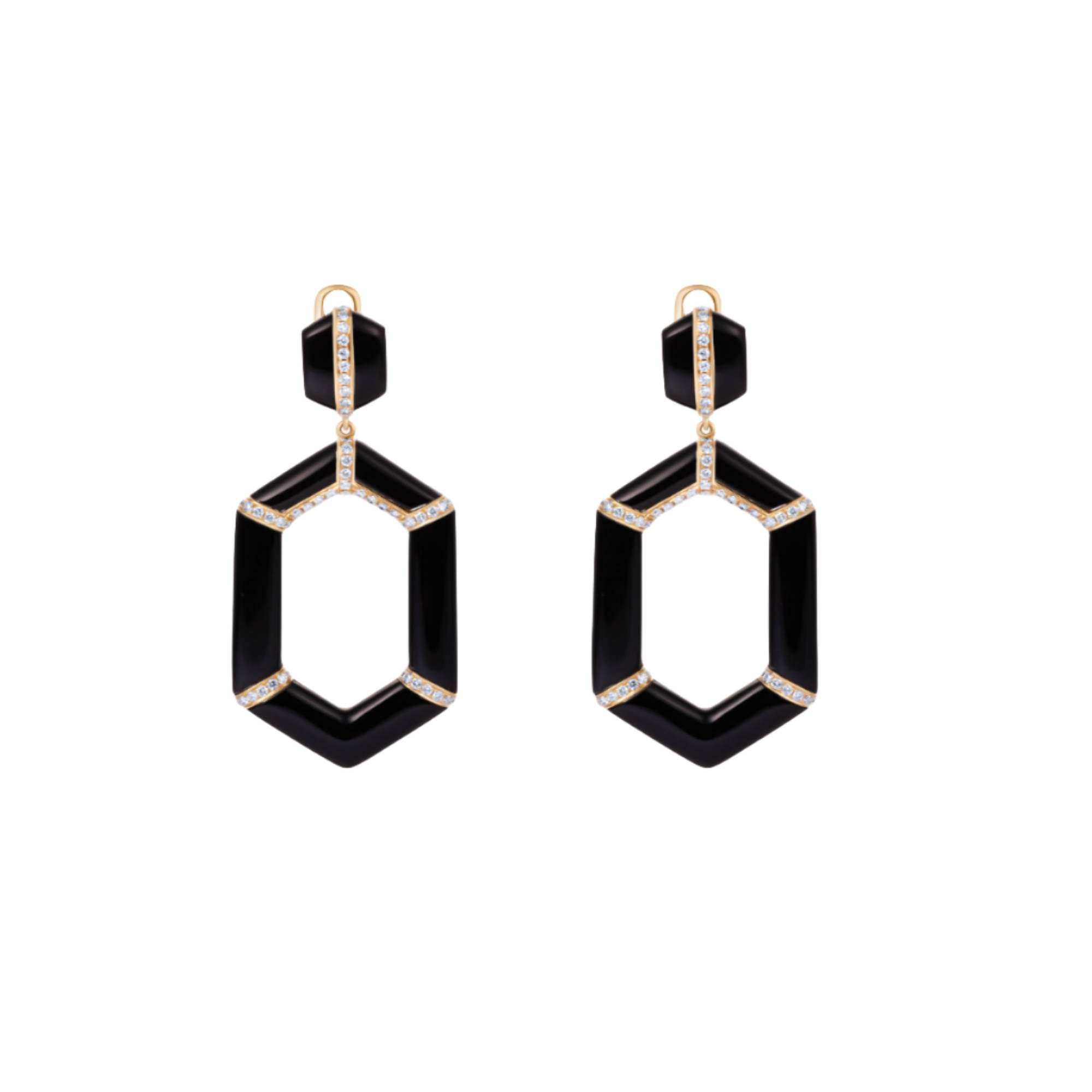 Black Onyx and Diamond Statement Earring