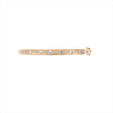 Refined 14K yellow gold bangle bracelet featuring 10 mixed-shape diamonds totaling 1.76ct, arranged in a sleek row for a timeless and elegant design.