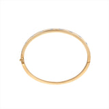 Refined 14K yellow gold bangle bracelet featuring 10 mixed-shape diamonds totaling 1.76ct, arranged in a sleek row for a timeless and elegant design.