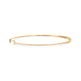 14K Gold Collar Necklace with Pear-Shaped Emerald and Diamond With Diamond Accents Side Facing