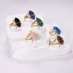 Elyzian Scarab Rings, Multiple Variations in Side View