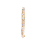 Elegant 14K yellow gold bangle featuring a radiant spray of diamonds totaling 2.52ct, with a refined, sculptural design and a total weight of 15.02g.
