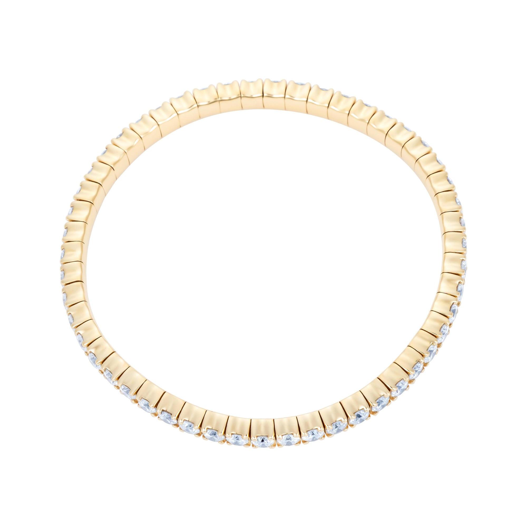 Luxurious stretch diamond tennis bracelet featuring G-H color, VS clarity diamonds in flexible settings. Available in multiple sizes, from 2.75ct to 9ct, for a perfect, comfortable fit with timeless brilliance. Side