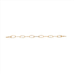 14K yellow gold chain link bracelet featuring a single pavé diamond center link with 0.46ct of brilliant diamonds, offering a refined blend of bold gold and subtle sparkle.