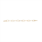 14K yellow gold chain link bracelet featuring a single pavé diamond center link with 0.46ct of brilliant diamonds, offering a refined blend of bold gold and subtle sparkle.