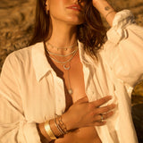 Diamond Tennis Choker Necklace with Butterflies in 14K Gold