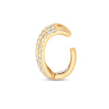 Five Row Pavé Diamond Ear Cuff - 14k Yellow Gold