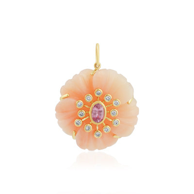 Opaline Bloom - Fleur de Charme Pendant