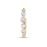 Graduated Round Diamond Ear Cuff - 14k Yellow Gold