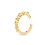 Graduated Round Diamond Ear Cuff - 14k Yellow Gold