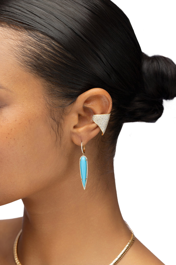 Jumbo Pavé Diamond Ear Cuff in 14K Yellow Gold