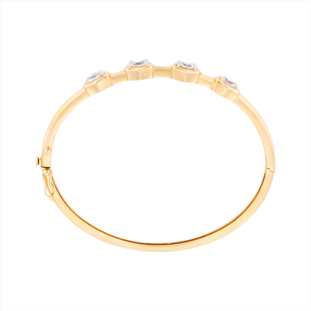 Four Station Diamond Bangle