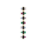 Bejeweled Multicolor Gemstone & Onyx Statement Earrings