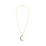 Emerald and Diamond Crescent Moon