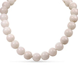 White Jade Beaded Necklace with Amethyst, Citrine, Yellow Diamond and Green Fluorite in 18k Yellow Gold