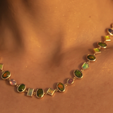 Mosaic Opal Tennis Necklace