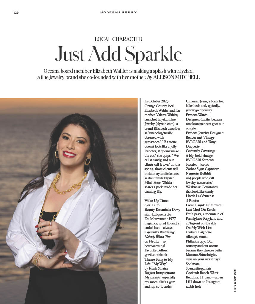 Rivera Modern Luxury Magazine Elizabeth's Interview