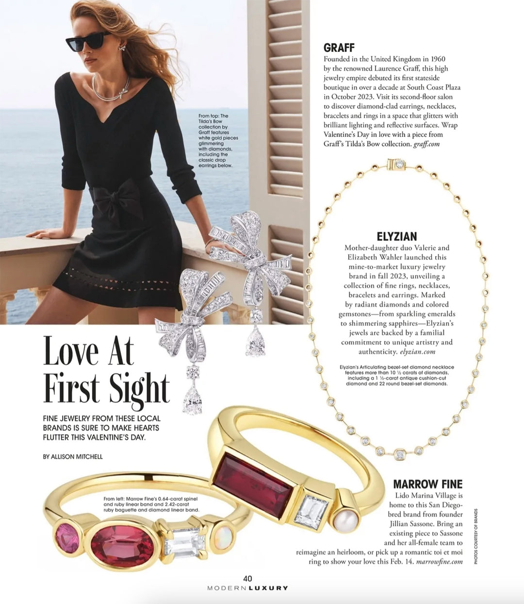 Rivera Modern Luxury Magazine Elyzian Feature Page