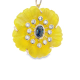 Azure Glow - Fleur de Charme Pendant