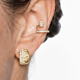 Pear Shaped Diamond Ear Cuff