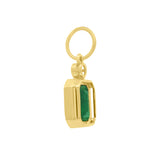 4.84ct Zambian Emerald Pendant with Diamond Accent in 14K Yellow Gold
