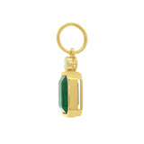 4.84ct Zambian Emerald Pendant with Diamond Accent in 14K Yellow Gold