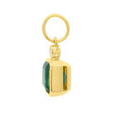 4.93ct Zambian Emerald Pendant with Diamond Accent in 14K Yellow Gold