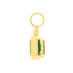 Zambian Emerald Pendant with Diamond Accent, side view