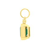 Zambian Emerald Pendant with Diamond Accent, side view