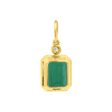 8.37ct Zambian Emerald Pendant with Diamond Accent in 14K Yellow Gold