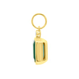 8.37ct Zambian Emerald Pendant with Diamond Accent in 14K Yellow Gold