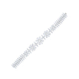 Elyzian lab diamond  floral motif bracelet on a white background